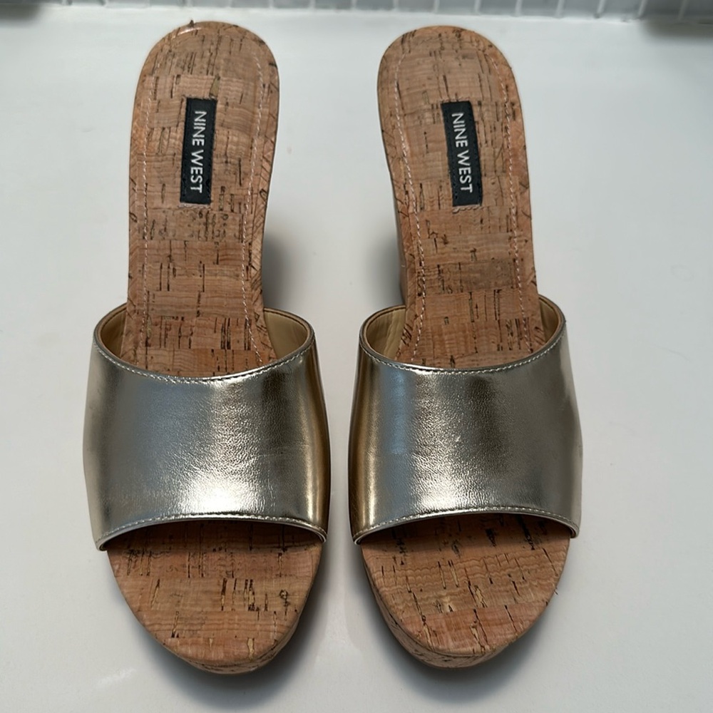 Nine West Gold Wedges